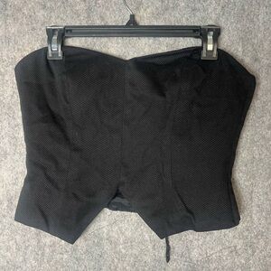 Pierre BALMAIN Paris Woman Size 10 Vintage Strapless Corset Top Black